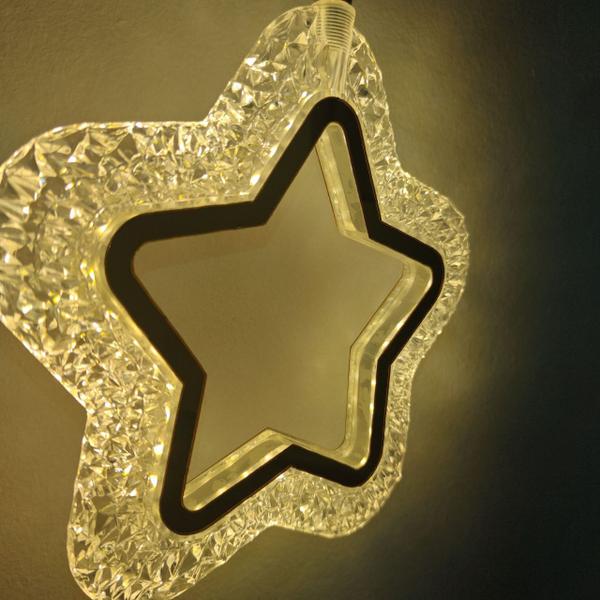 Imagem de Pendente Estrela Dourada 20cm Led 9W 3200K Bivolt