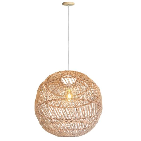 Imagem de Pendente Fibra Natural Rattan Esfera Grande Sala Bali Nat73