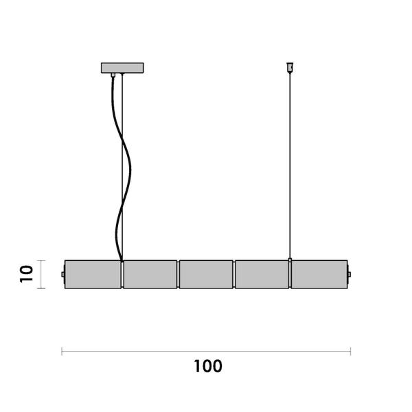 Imagem de Pendente Glacies Dourado 100cm 20w Led - Gla1pd01tr100 - Bella