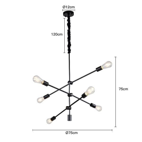 Imagem de Pendente Industrial Atomus 75cm Hastes Articuláveis Nordecor