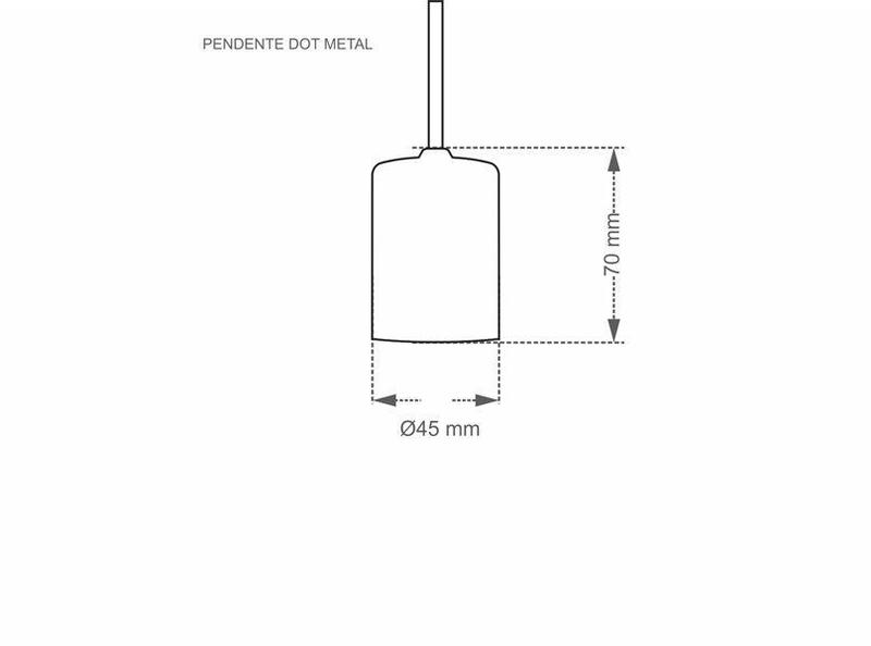 Imagem de Pendente Industrial Simples Soquete E27 Dot Metal - Taschibra