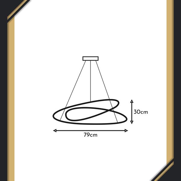 Imagem de Pendente Infini Dourado 61W 3000K - BELLA