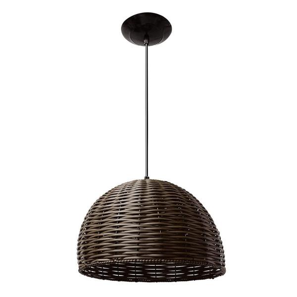 Pendente Junco Poptem Meia Esfera 35Cm Tabaco Imagem de Pendente Junco Poptem Meia Esfera 35Cm Tabaco