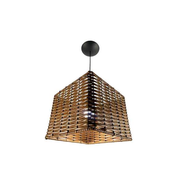 Pendente Junco Quadrado 25cm - Utron Imagem de Pendente Junco Quadrado 25cm