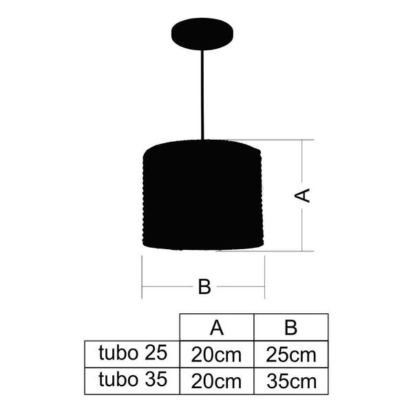 Imagem de Pendente Junco Tubo 25cm