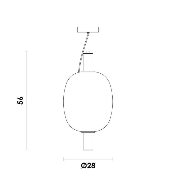 Imagem de Pendente Kira Transparente 56cm 10w 3000k - Hm018gc - Bella