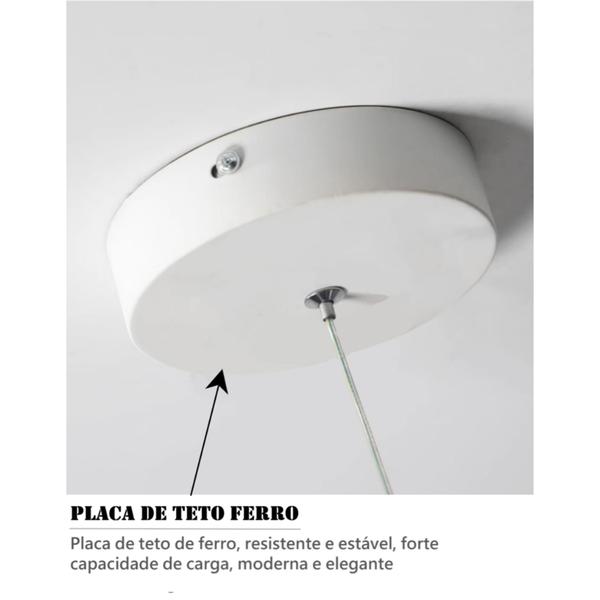 Imagem de Pendente LED Infinito Lustre simples e moderno 3200K Branco Quente