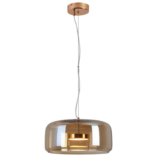 Imagem de Pendente led kane 3000k 7w bivolt 38x17cm vidro e metal dourado pd1667do - casual light