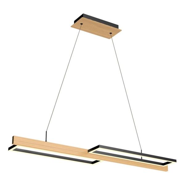 Imagem de Pendente LED Quebec 30W 3000K 1800LM Preto E Natural Bivolt Eletrorastro