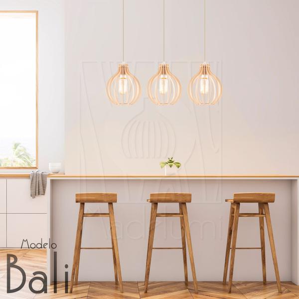 Imagem de Pendente Luminária Bali e27 Bancada Moderno 5 Unidades