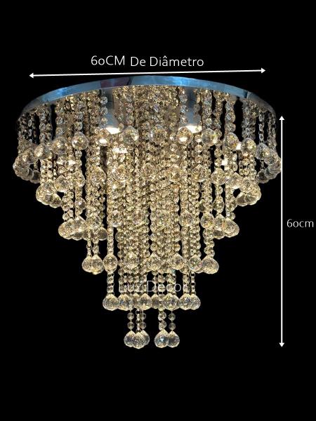 Imagem de Pendente Luminária De Cristal Legítimo Para Sala Quarto