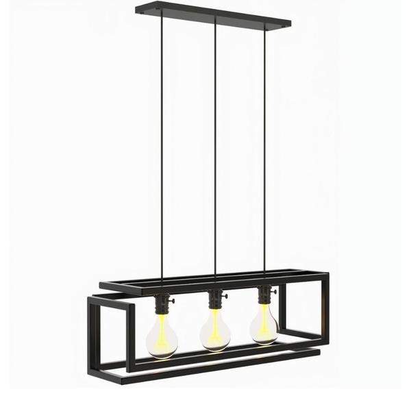 Imagem de Pendente Luminária Industrial Preto Infinity Triplo