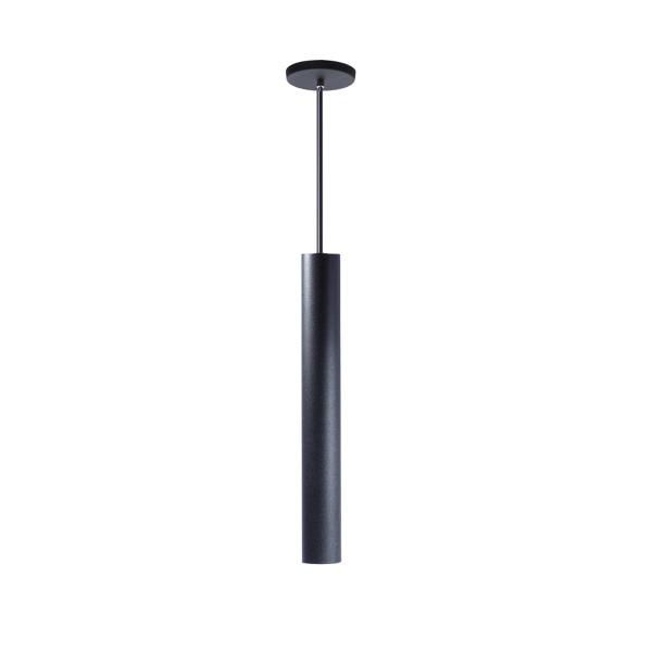 Imagem de Pendente Luminária Tubo Preto 30 Cm - Canopla 6cm