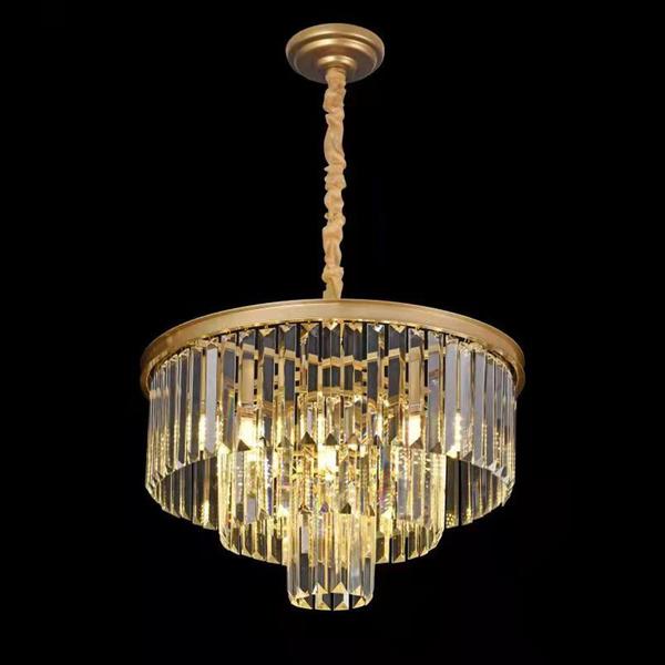 Imagem de Pendente Lustre Cristal Legitimo Clássica Sala Jantar Quarto Cor Dourado 110V/220V