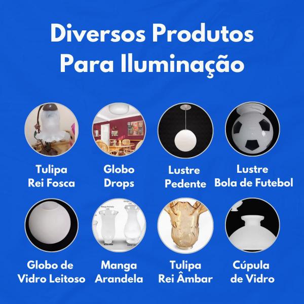 Imagem de Pendente Lustre Globo Vidro Transparente Decoração 30x30