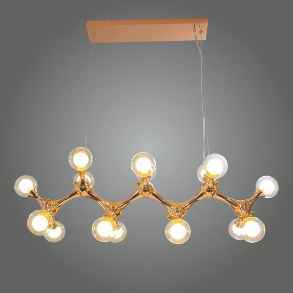 Imagem de Pendente Lustre Molécula Cobre P/ 16 Lampadas 27x90cm St1298