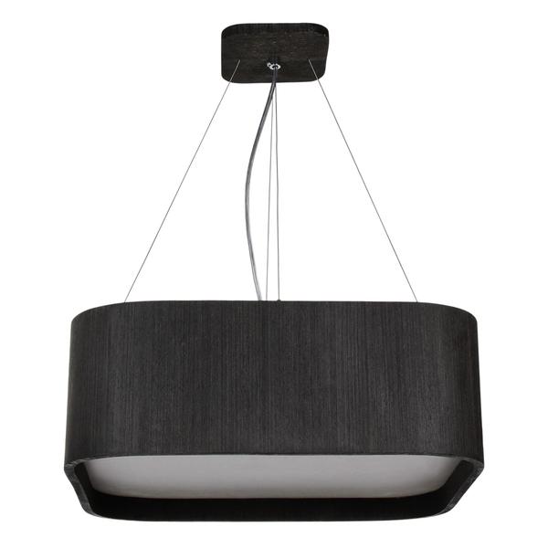 Pendente Madeira Quadrado Arredondado Preto 40x40cm - Adrilustres Imagem de Pendente Madeira Quadrado Arredondado Preto 40x40cm