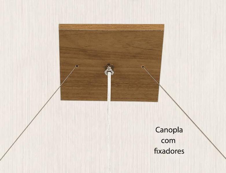 Imagem de Pendente Madeira Wood Retangular 60x10cm 1 ou 2 luzes G12 Imbuia