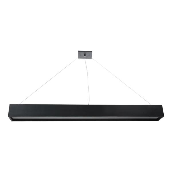 Imagem de Pendente Madeira Wood Retângular Preto 60X10Cm- 1 Ou 2 Luzes