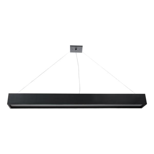 Imagem de Pendente Madeira Wood Retângular Preto ou Branco 60x10cm- 1 ou 2 luzes G12