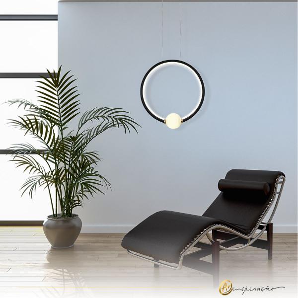 Imagem de Pendente Moderno Anel Circulo LED 20W 4000K Bivolt