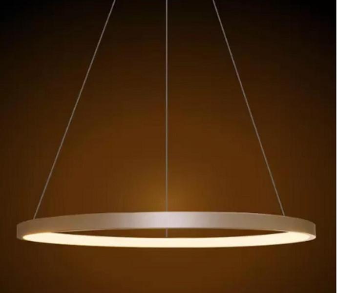 Imagem de Pendente Moderno Anel Ring Dourado 1 Arco 20w 60cm led Integrado Bivolt