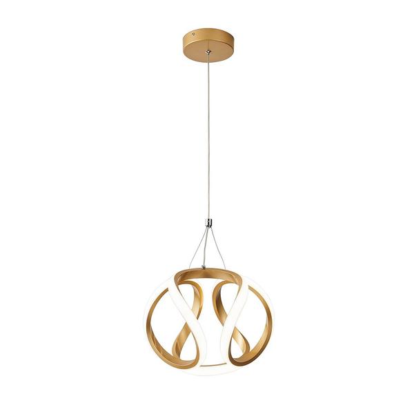 Imagem de Pendente Moderno Dourado 25cm Led 35W Bivolt