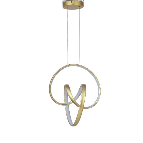 Imagem de Pendente Moderno Dourado 30cm Led 30W 3000K Bivolt CA006-DO