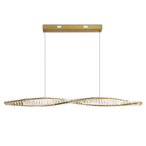 Imagem de Pendente Moderno Dourado Vougue 1,20m Led 3000k Mais Luz