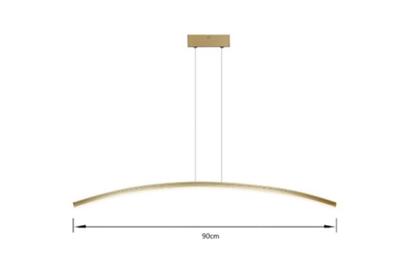 Imagem de Pendente Moderno Elegante Slim Perfil Curvo LED Integrado - 90cm