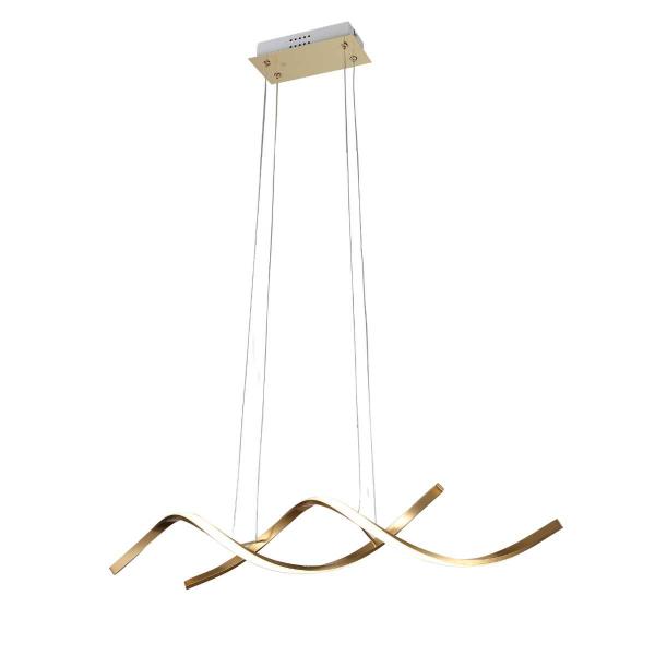 Imagem de Pendente Moderno Espiral Dourado 90cm Led 36W 3000K Bivolt CA024-DO