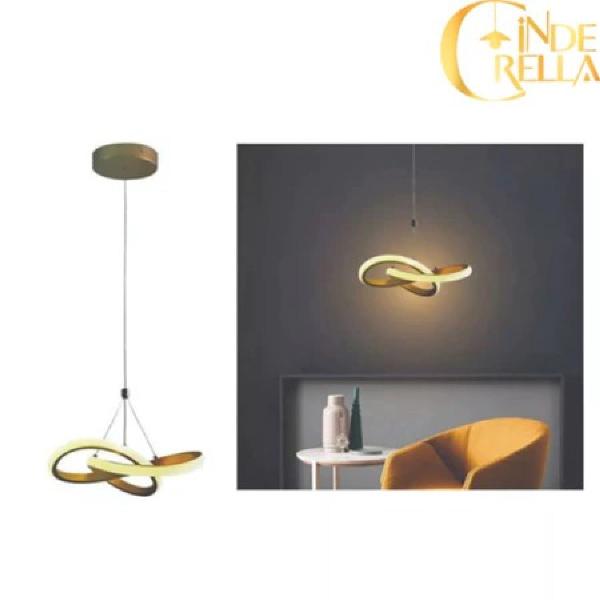 Imagem de Pendente Moderno Led 35w Dourado Cinderella Quarto Cabeceira