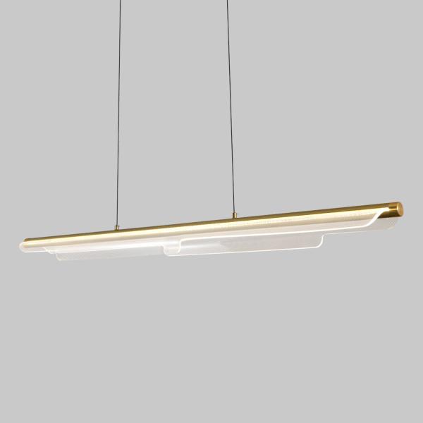 Imagem de Pendente Moderno Led 48W 120cm  Dourado Bivolt 3em1 - Lumier