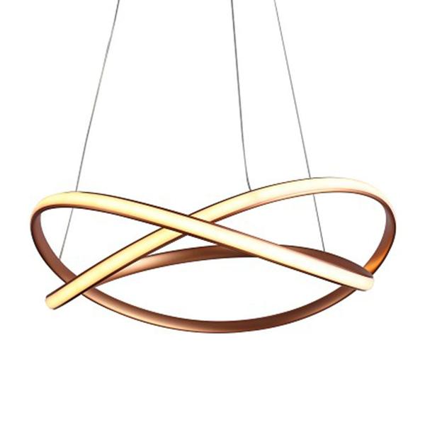 Imagem de Pendente Nodo Rosa Dourado 50cm 36W 3000K Led - HM020E - Bella