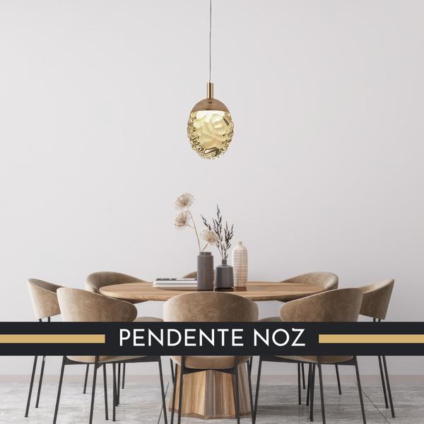 Imagem de Pendente Noz Dourado 10x15 Led - Sindora