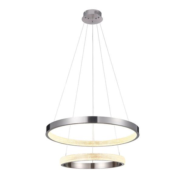 Imagem de Pendente Oca Nickel E Transparente 60cm 54w 3000k Gd002nk Bella