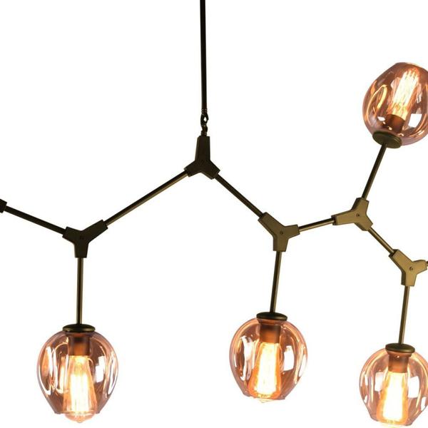 Imagem de Pendente Orbe 100x40x95cm 280w Bella Iluminação Champagne/Dourado