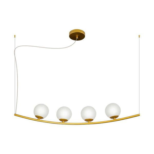 Imagem de Pendente Oscar Dourado Fosco HP002 Bella + 4X LED G9 Branco Quente ST2425