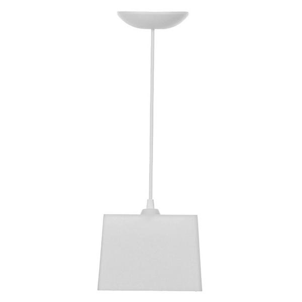 Imagem de Pendente Quadrado Luminária Soquete E-27 Lustre Termoplástico Teto Quarto Bebê