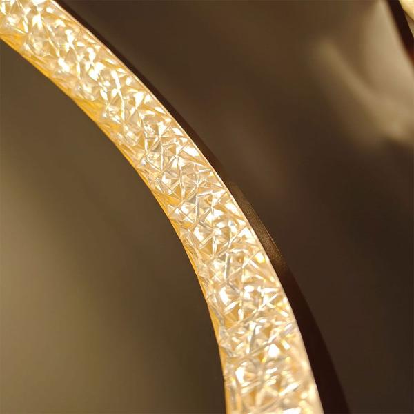 Imagem de Pendente Redondo Dourado com Cristais Acrílico 20cm Led 15W 3200K Bivolt