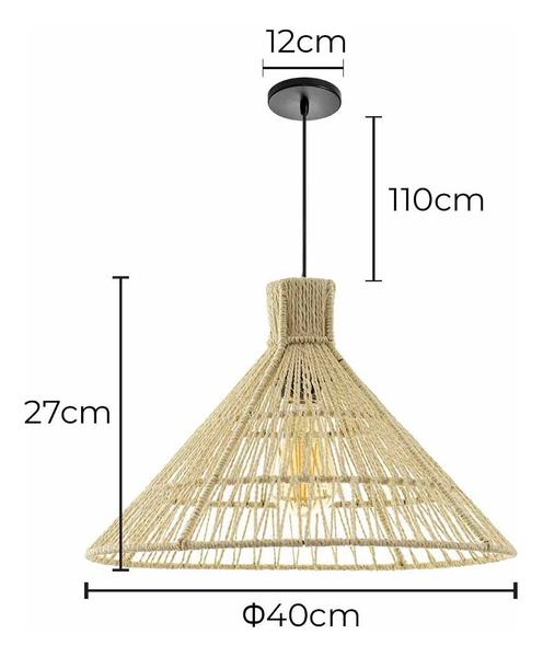 Imagem de Pendente Sisal 09 Chapéu 27 Cm Para E27 St2987