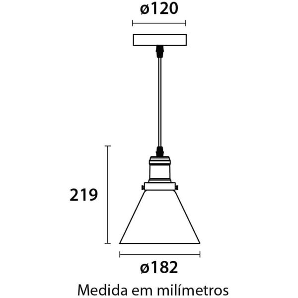 Imagem de Pendente Soho Âmbar Cone 182mm 1xE27 - Blumenau