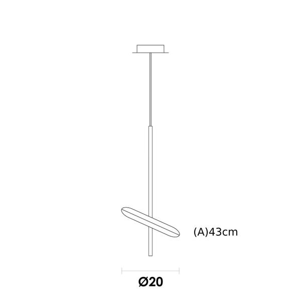 Pendente Uno 20x43cm Led Integrado 6w Ip20 Preto - Bella Iluminação Imagem de Pendente Uno 20x43cm Led Integrado 6w Ip20 Preto