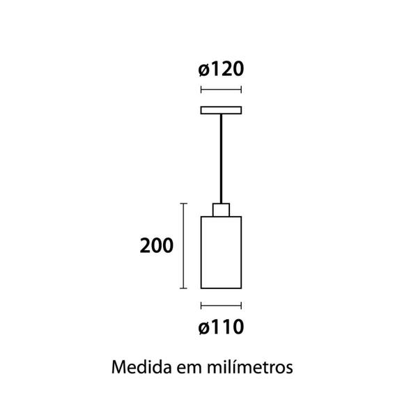 Imagem de Pendente Vidro Conhaque Irregular 1E27 21x10cm - Blumenau