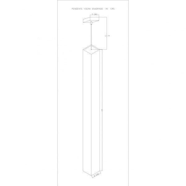 Imagem de Pendente Viena Quadrado 90cm Woods