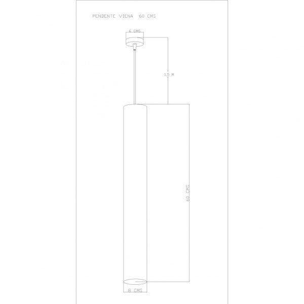 Imagem de Pendente Viena Tubo 60cm Woods