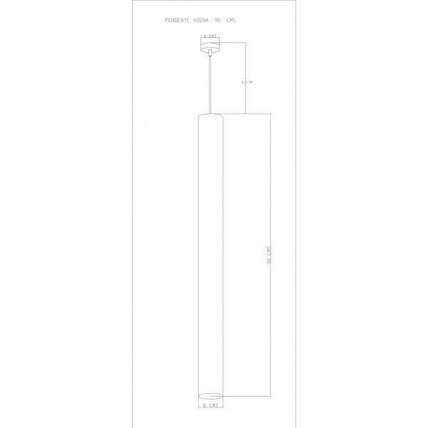 Imagem de Pendente Viena Tubo 90cm Woods