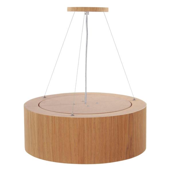 Imagem de Pendente Wood Redondo 25Cm - 2 Luzes E27 - Freijó