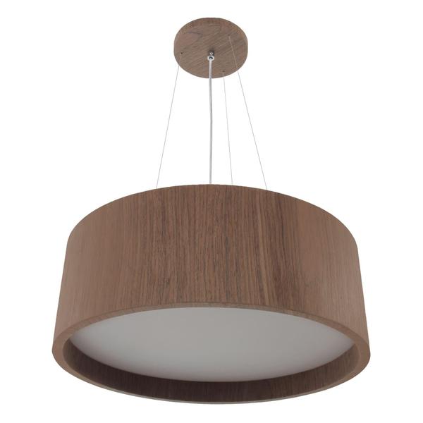 Imagem de Pendente Wood Redondo 25Cm - 2 Luzes E27 - Imbuia