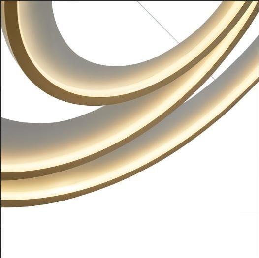 Imagem de Pendente Zahal 3 mod. LED 3000K Dourado Fosco Nordecor.